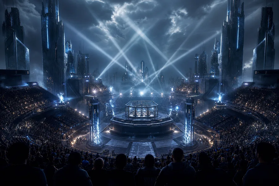 Esports Stage With Dramatic Lighting Gaming Wallpaper 16 4K 7