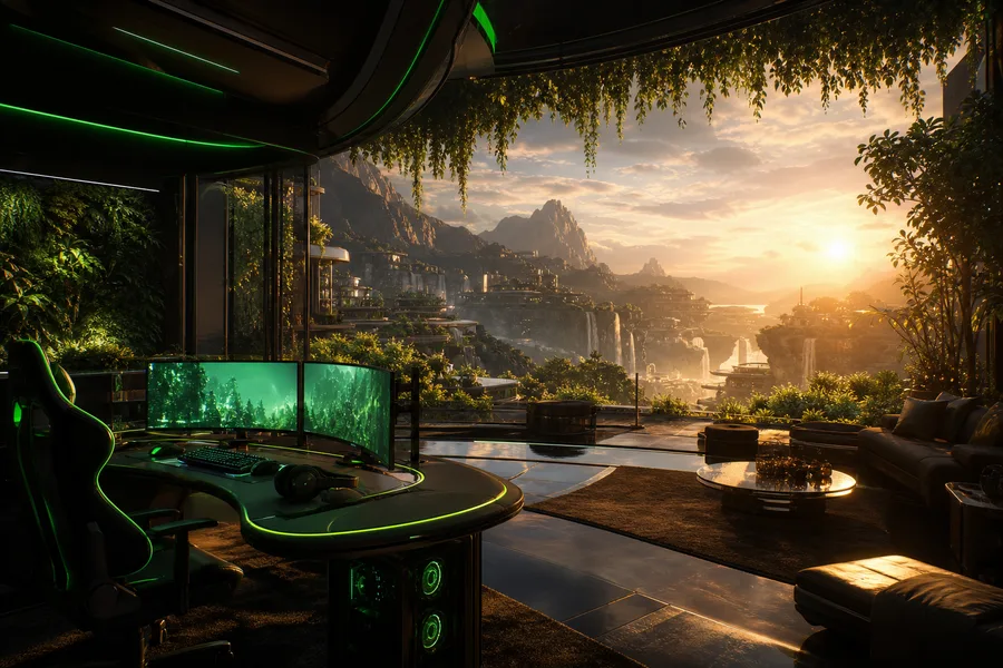 Esports Stage With Dramatic Lighting Gaming Wallpaper  16 4K