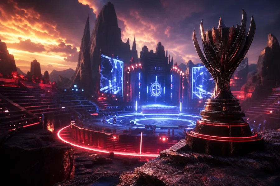 Esports Stage With Dramatic Lighting Gaming Wallpaper 6 4K 11