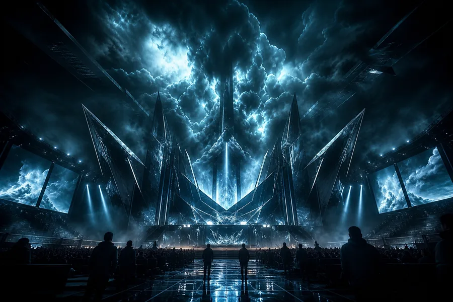 Esports Stage With Dramatic Lighting Gaming Wallpaper 6 4K 12