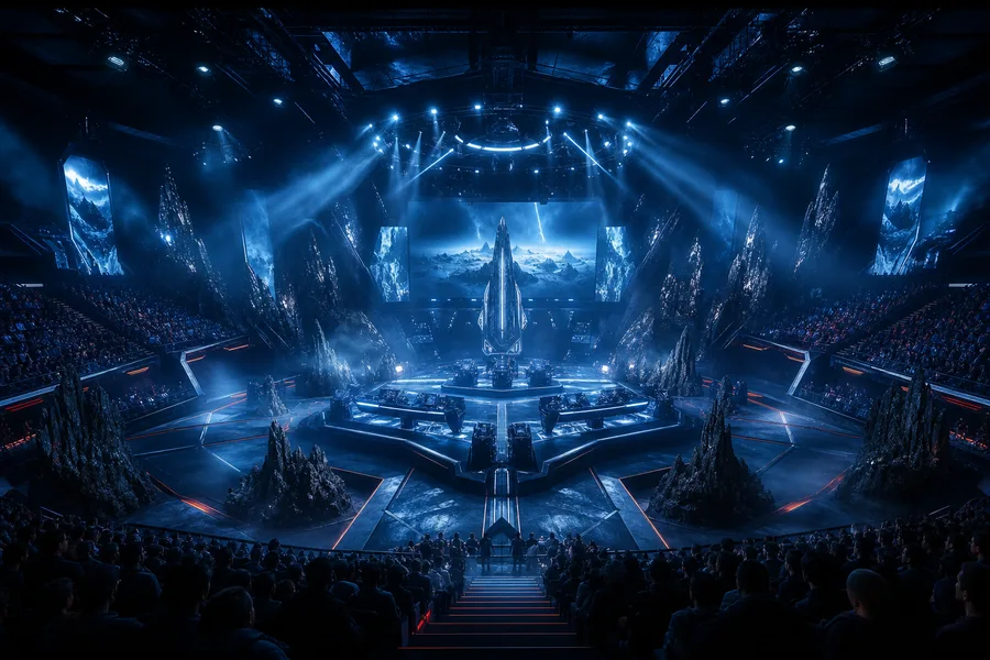 Esports Stage With Dramatic Lighting Gaming Wallpaper 6 4K 5