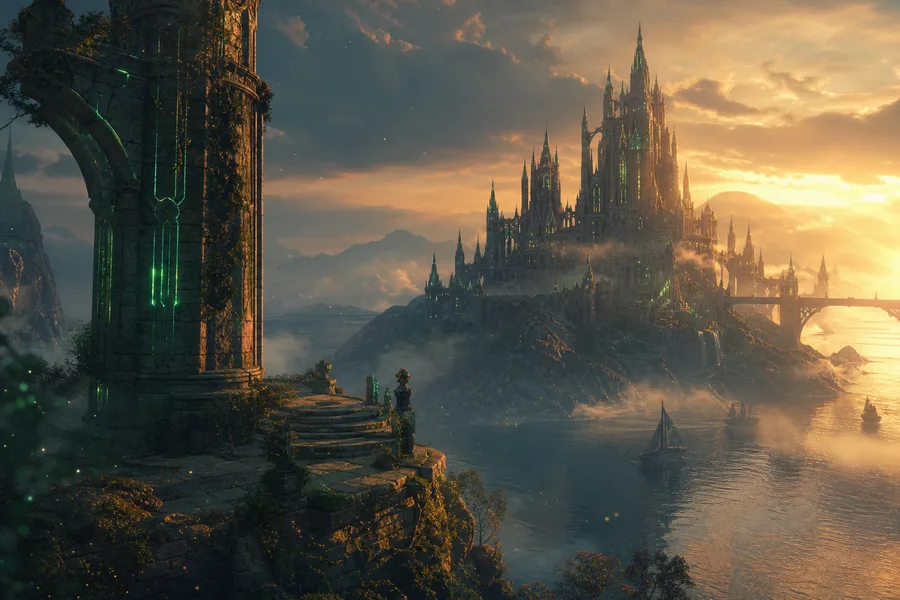 Fantasy Castle Landscape With Cinematic Atmosphere Movie Wallpaper 5 4K 5