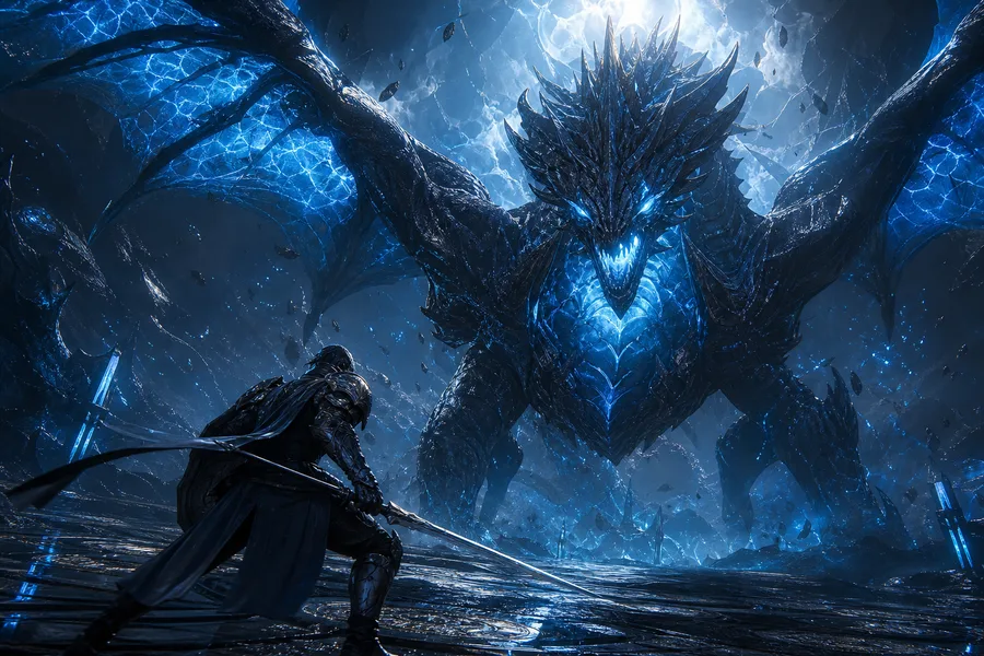 Fantasy Dragon Boss Battle Scene Gaming Wallpaper 5 4K 15