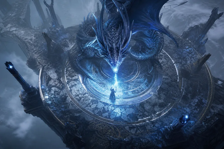 Fantasy Dragon Boss Battle Scene Gaming Wallpaper 5 4K 5