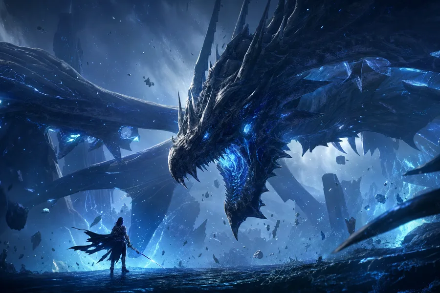 Fantasy Dragon Boss Battle Scene Gaming Wallpaper 5 4K 8