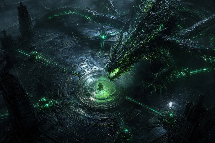 Fantasy Dragon Boss Battle Scene Gaming Wallpaper 5 4K 9