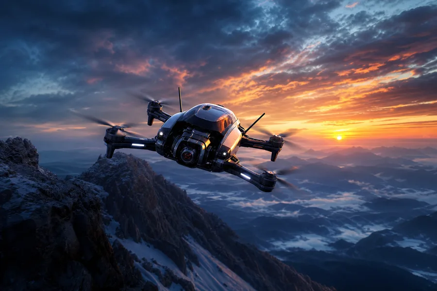 Fpv Drone Flying Above Mountains At Sunset Drone Wallpaper 1 4K 11