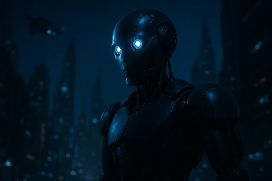 Friendly Humanoid Robot In Futuristic City Robots Wallpaper 17 4K