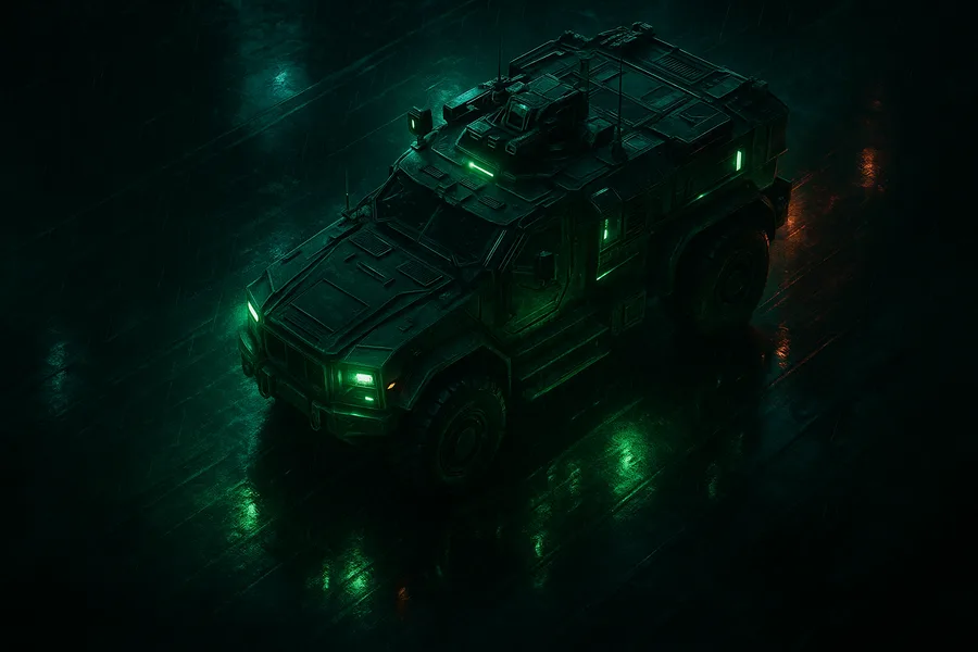 Futuristic Armored Vehicle In Desert Military Wallpaper 17 4K