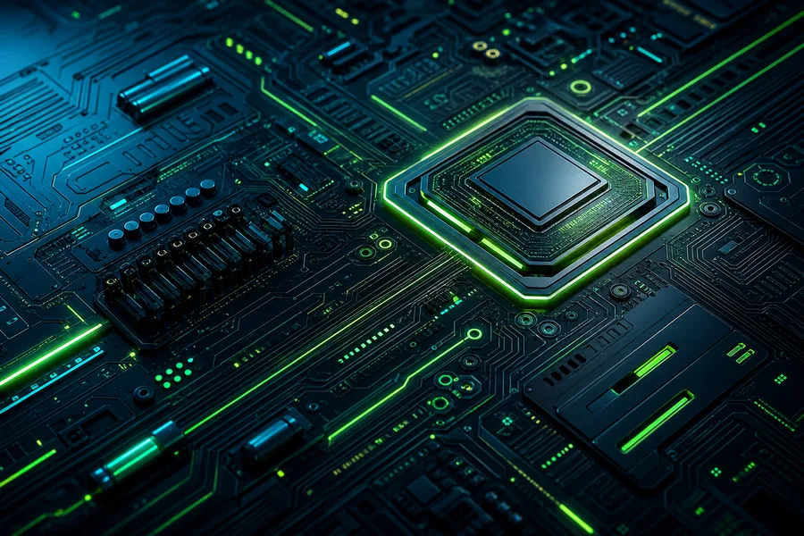 Futuristic Circuit Board Macro Shot Electronics Wallpaper 1 4K 13