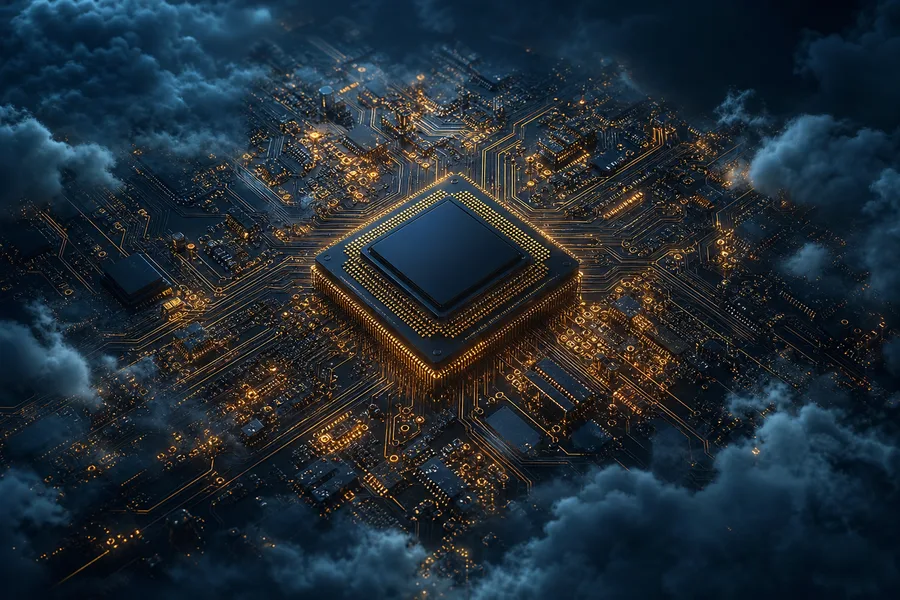 Futuristic Circuit Board Macro Shot Electronics Wallpaper  1 4K
