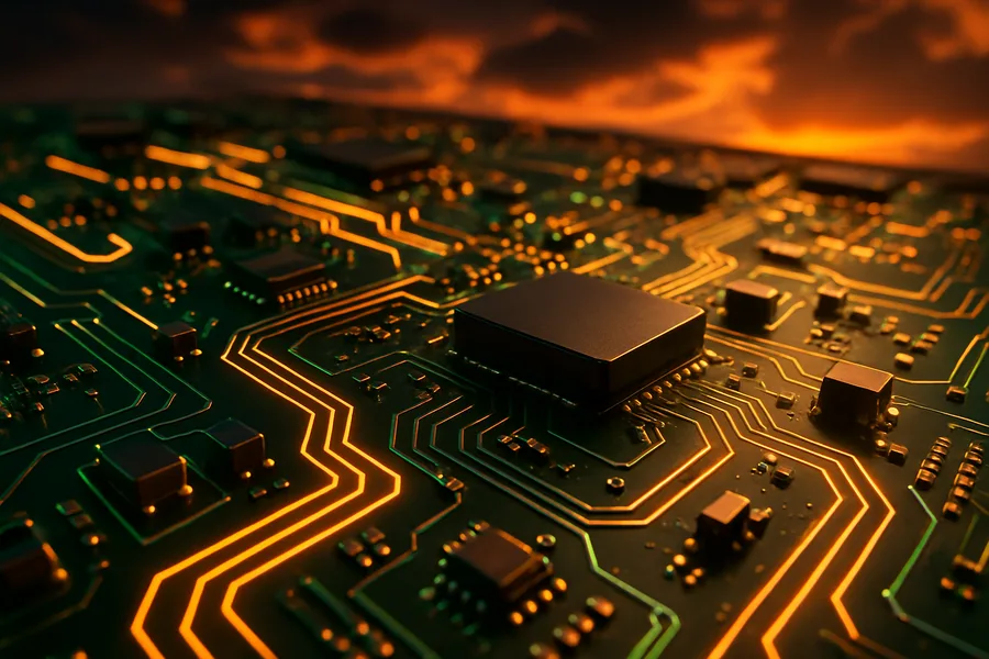 Futuristic Circuit Board Macro Shot Electronics Wallpaper 1 4K 3
