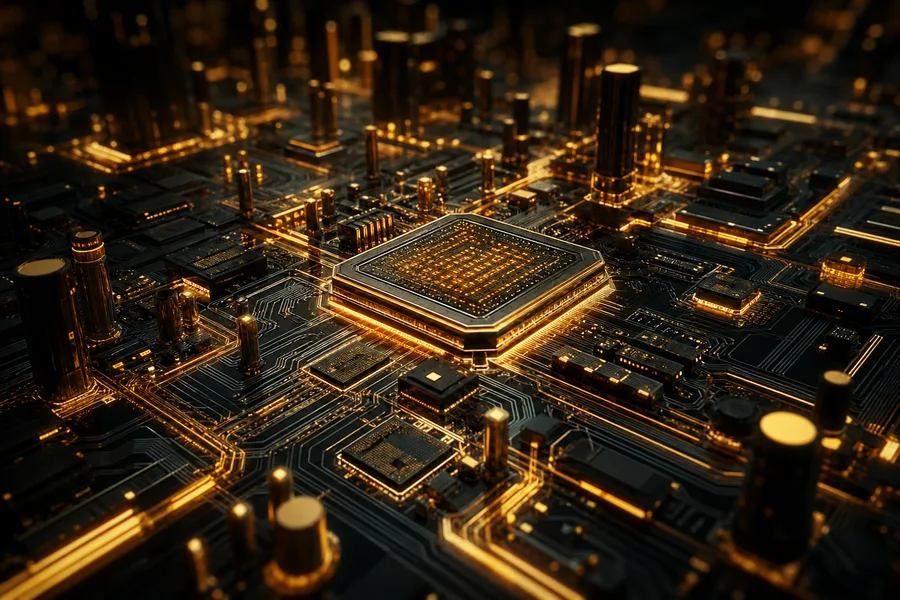 Futuristic Circuit Board Macro Shot Electronics Wallpaper 1 4K 8