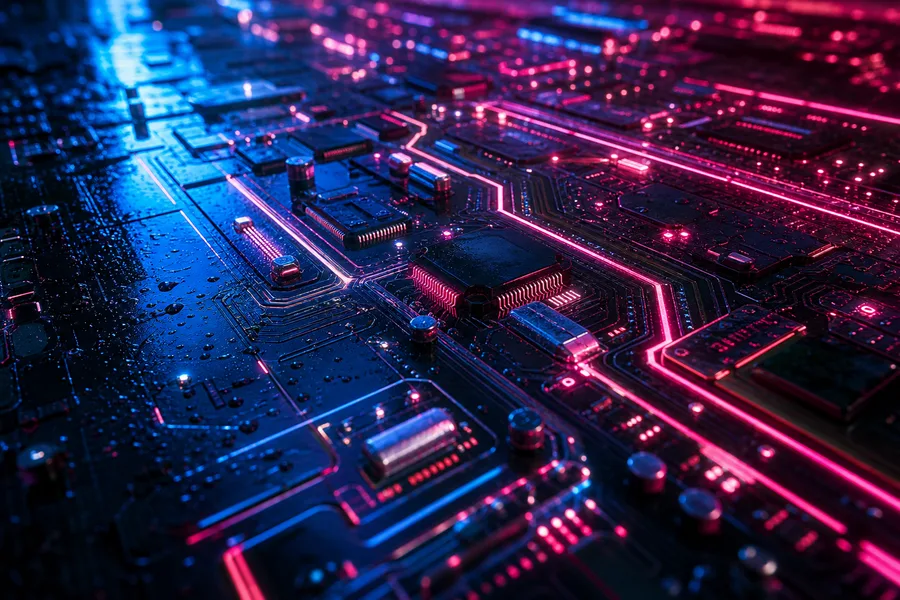 Futuristic Circuit Board Macro Shot Electronics Wallpaper 1 4K 9