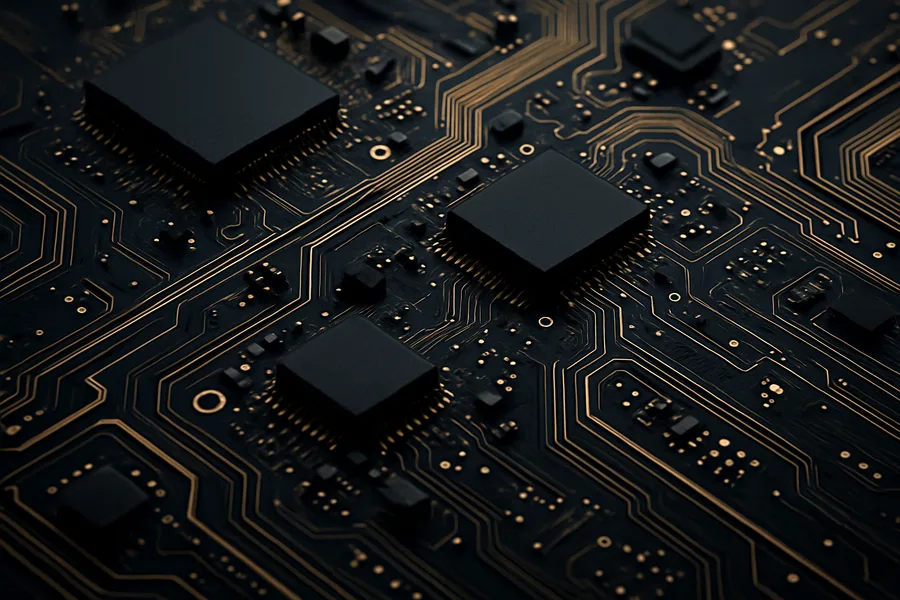 Futuristic Circuit Board Macro Shot Electronics Wallpaper 1 4K