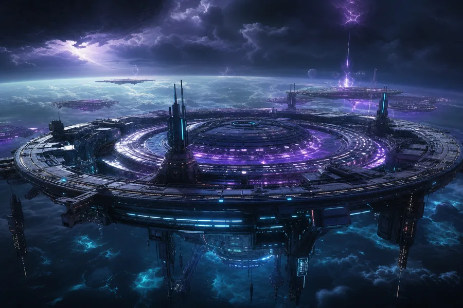 Futuristic Space Station Deep Space Cinematic Wallpaper Movie Wallpaper 3 4K 5