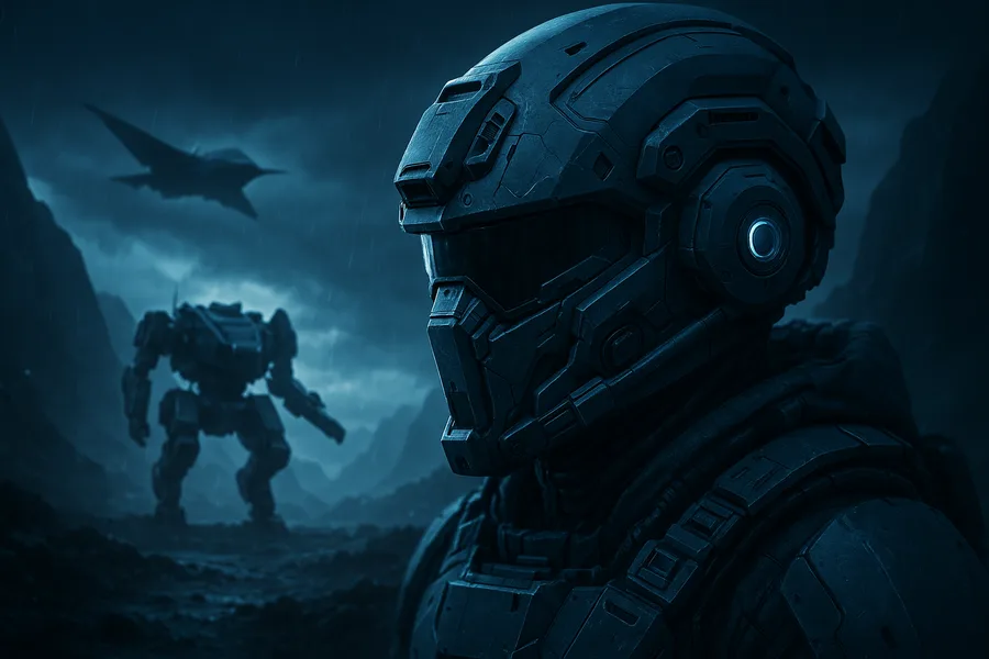 Futuristic Tactical Helmet Closeup Military Wallpaper 4 4K