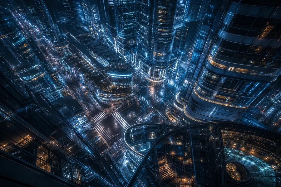 Futuristic Tokyo Street At Night Architecture Wallpaper  2 4K