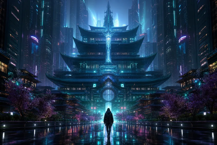 Futuristic Tokyo Street At Night Cyberpunk Wallpaper 2 4K 11