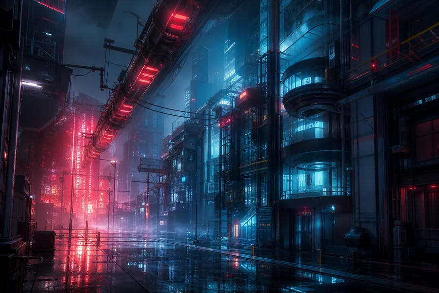 Futuristic Tokyo Street At Night Cyberpunk Wallpaper 2 4K 16