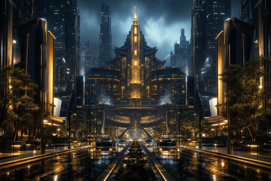 Futuristic Tokyo Street At Night Cyberpunk Wallpaper  2 4K