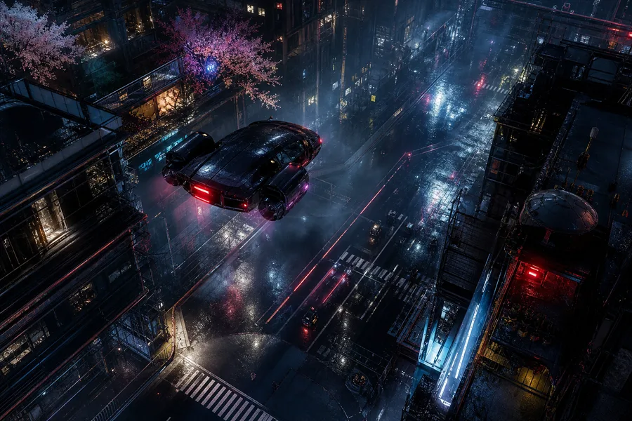 Futuristic Tokyo Street At Night Cyberpunk Wallpaper 2 4K 4