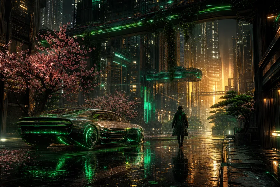 Futuristic Tokyo Street At Night Cyberpunk Wallpaper 2 4K 6