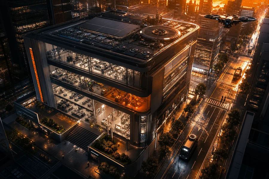 Futuristic Tokyo Street At Night Hamster-Robotics Wallpaper 2 4K