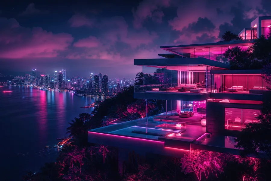 Futuristic Tokyo Street At Night Luxury-Villas Wallpaper 2 4K 4