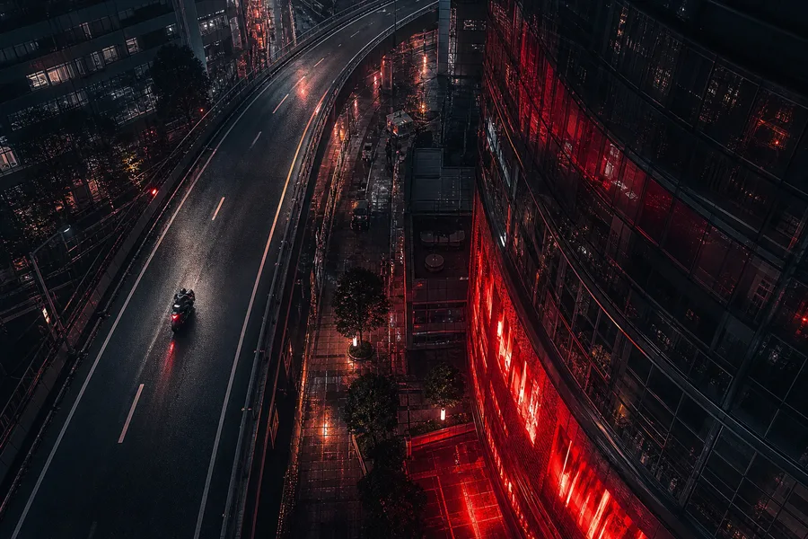 Futuristic Tokyo Street At Night Motorcycles Wallpaper  2 4K