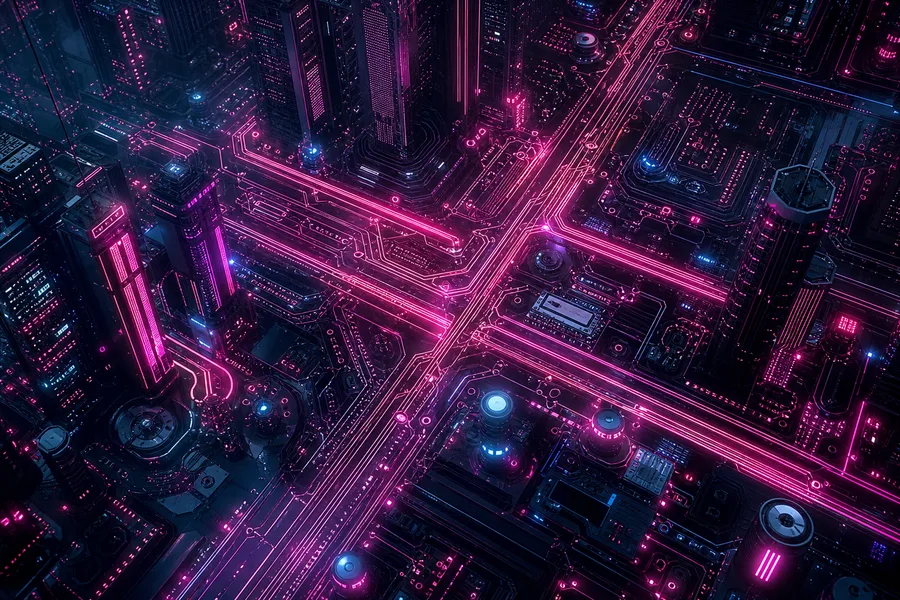 Futuristic Tokyo Street At Night Pcb-Design Wallpaper 2 4K 4