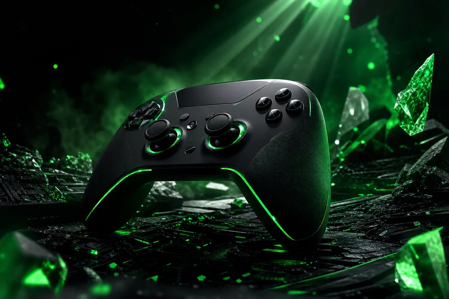 Gaming Controller On Dark Neon Background Gaming Wallpaper 10 4K 10