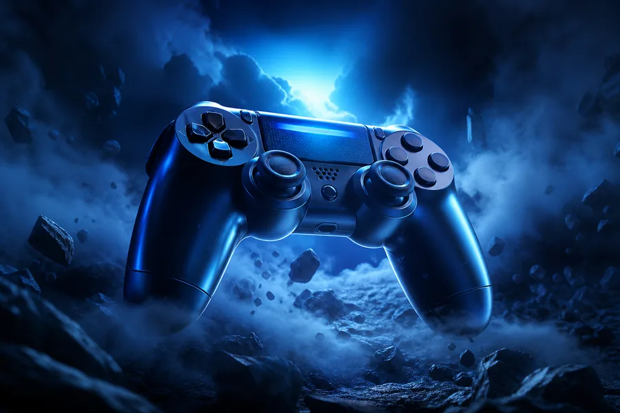 Gaming Controller On Dark Neon Background Gaming Wallpaper 10 4K 16