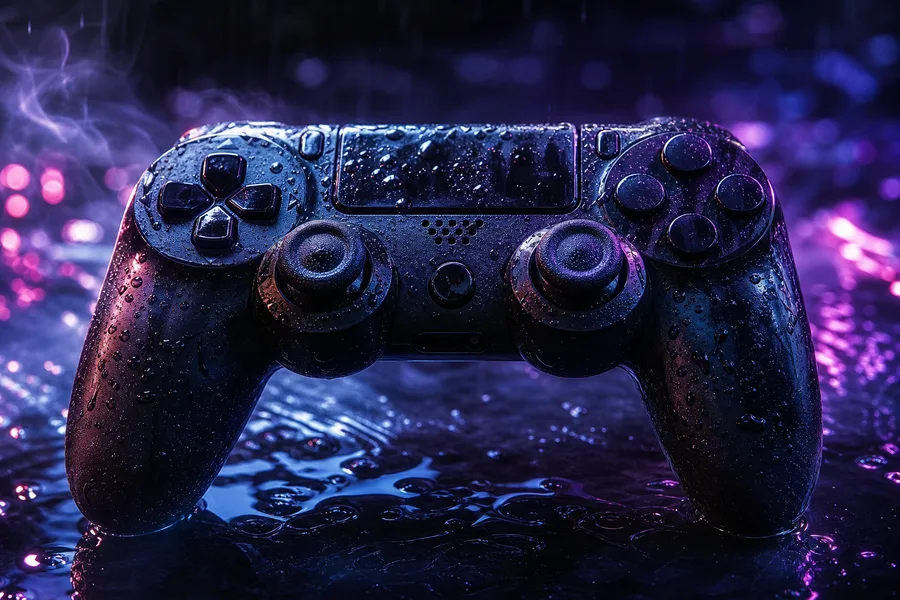 Gaming Controller On Dark Neon Background Gaming Wallpaper 20 4K 3