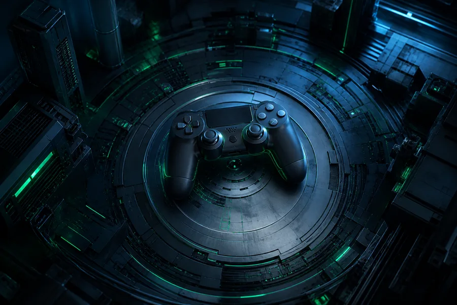 Gaming Controller On Dark Neon Background Gaming Wallpaper 20 4K 6