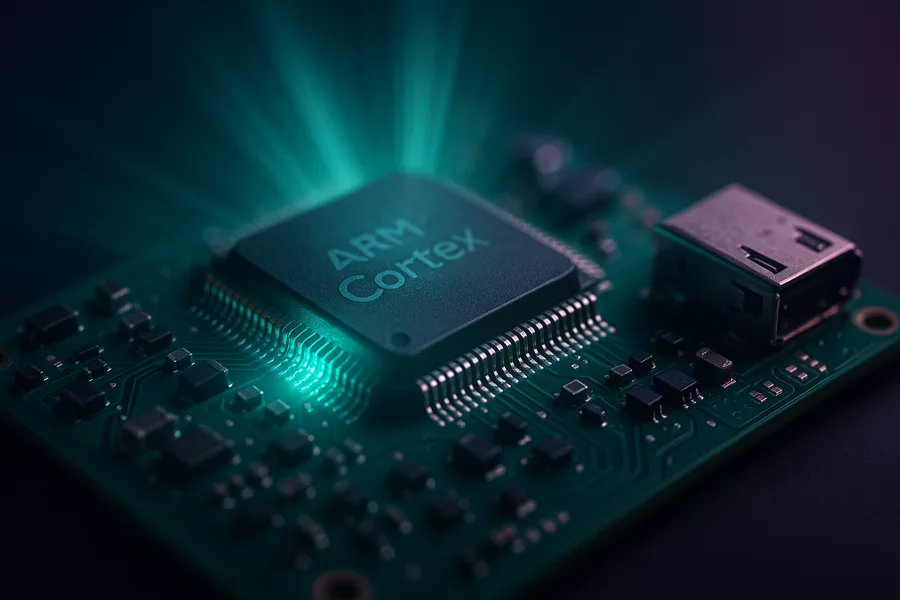 Glowing Microchip On Dark PCB Electronics Wallpaper 2 4K 6