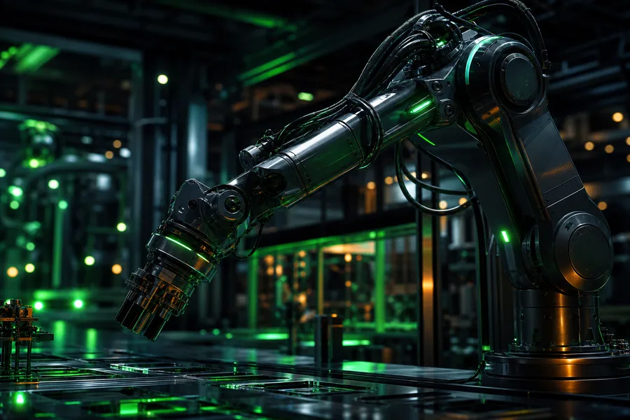 Industrial Robot Arm In Smart Factory Robots Wallpaper 4 4K 10