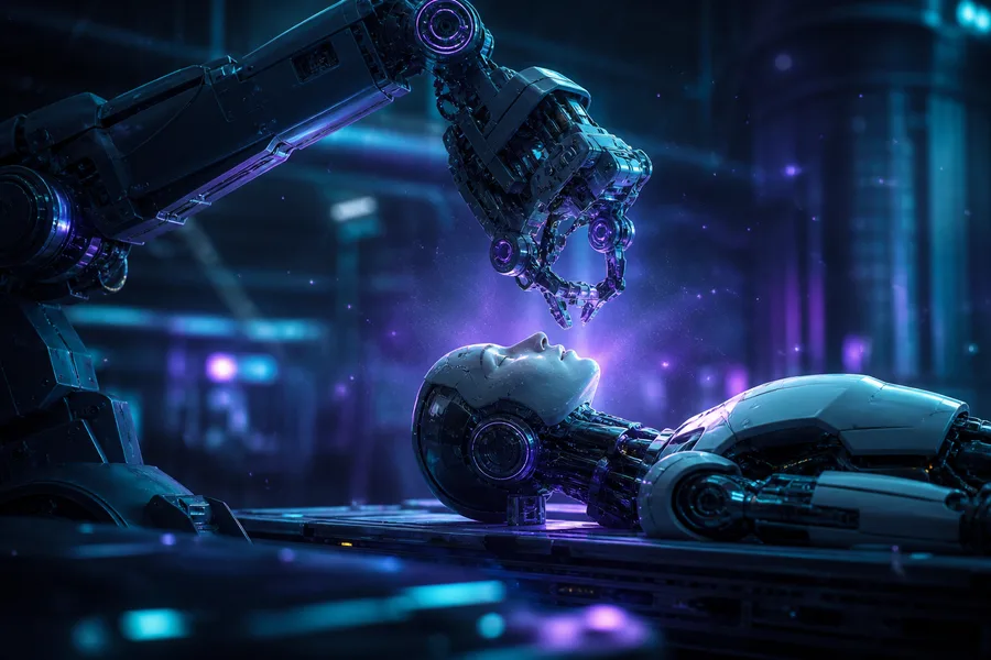 Industrial Robot Arm In Smart Factory Robots Wallpaper 4 4K 17