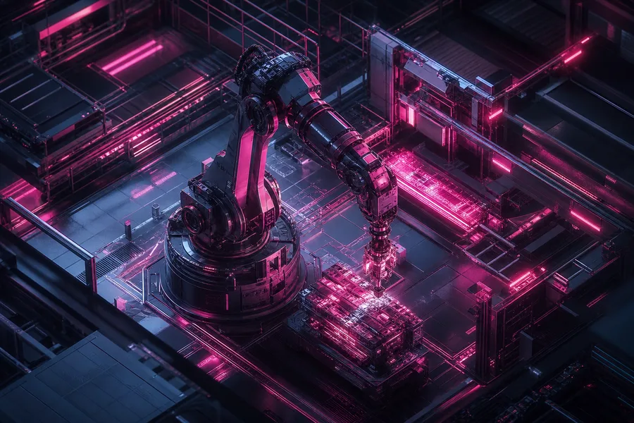 Industrial Robot Arm In Smart Factory Robots Wallpaper 4 4K 4