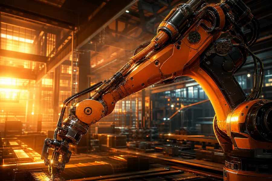 Industrial Robot Arm In Smart Factory Robots Wallpaper 4 4K 5