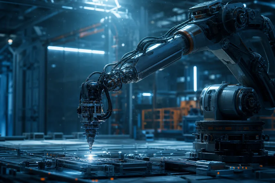 Industrial Robot Arm In Smart Factory Robots Wallpaper 4 4K 6