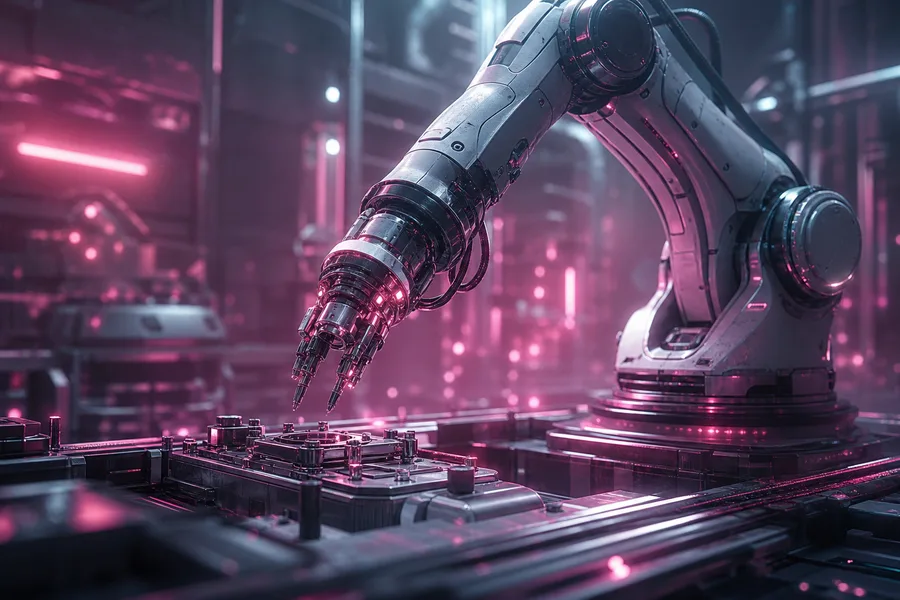 Industrial Robot Arm In Smart Factory Robots Wallpaper 4 4K 8