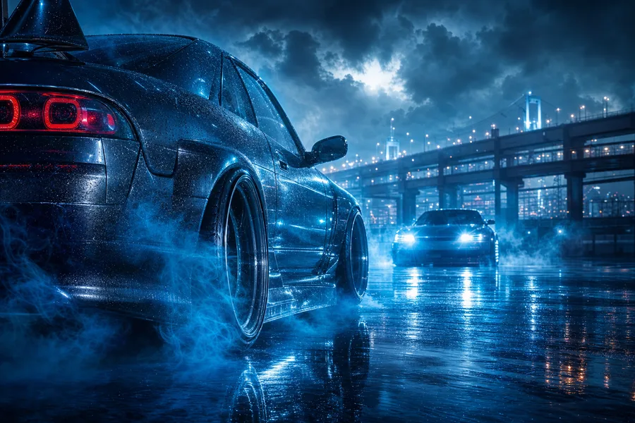 Jdm Drift Car Neon Smoke Cars Wallpaper  7 4K