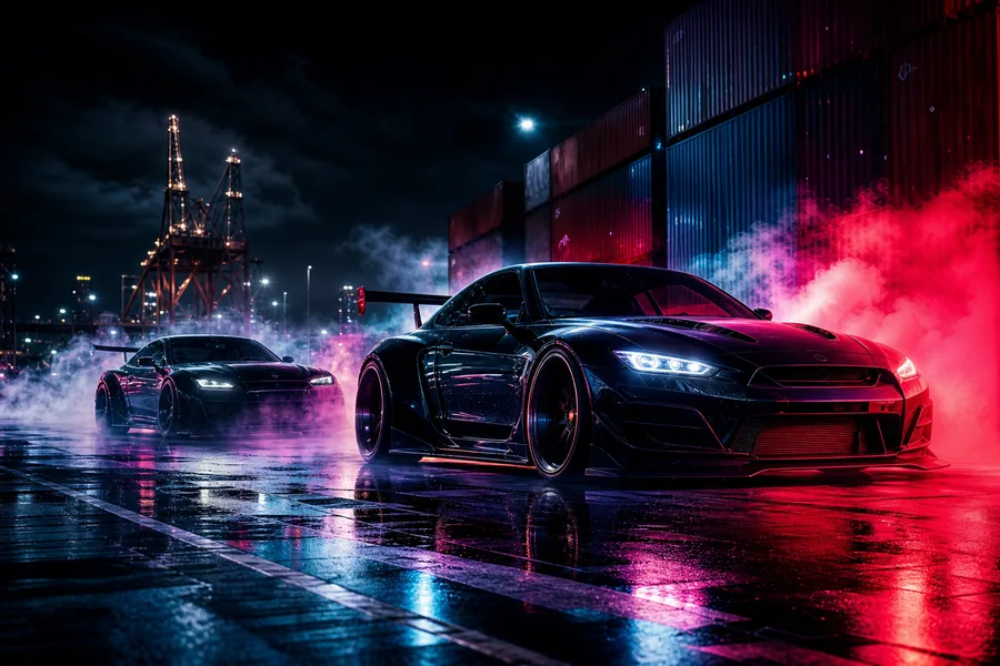 Jdm Drift Car Neon Smoke Cars Wallpaper 7 4K 8