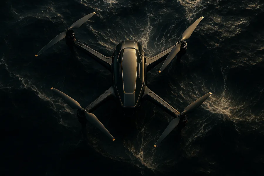 Long Range Drone Over Ocean Drone Wallpaper 3 4K 2