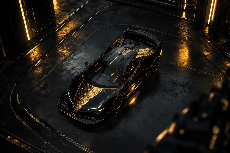 Luxury Supercar In Cyberpunk Garage Cars Wallpaper 3 4K 12
