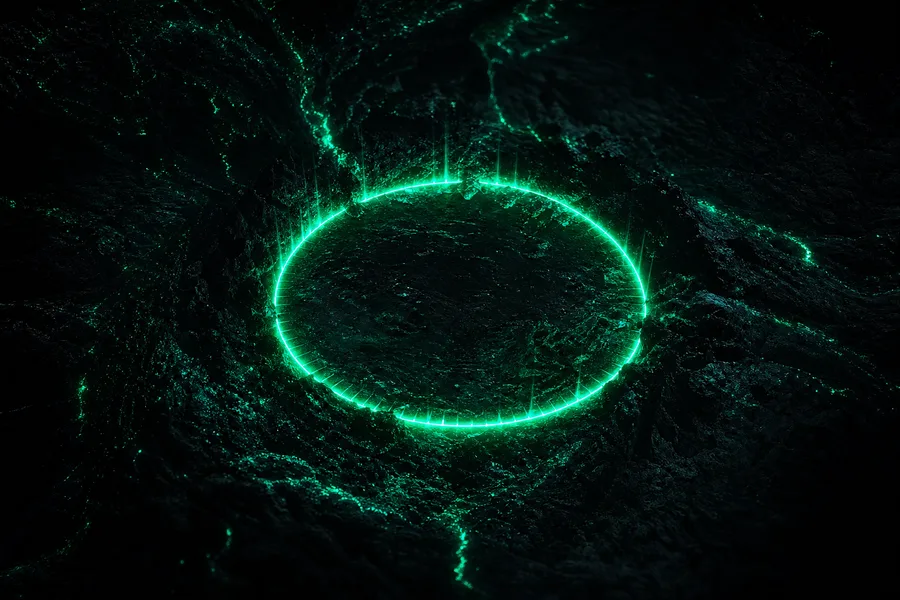 Minimal Dark Neon Ring Amoled Wallpaper 10 4K 2
