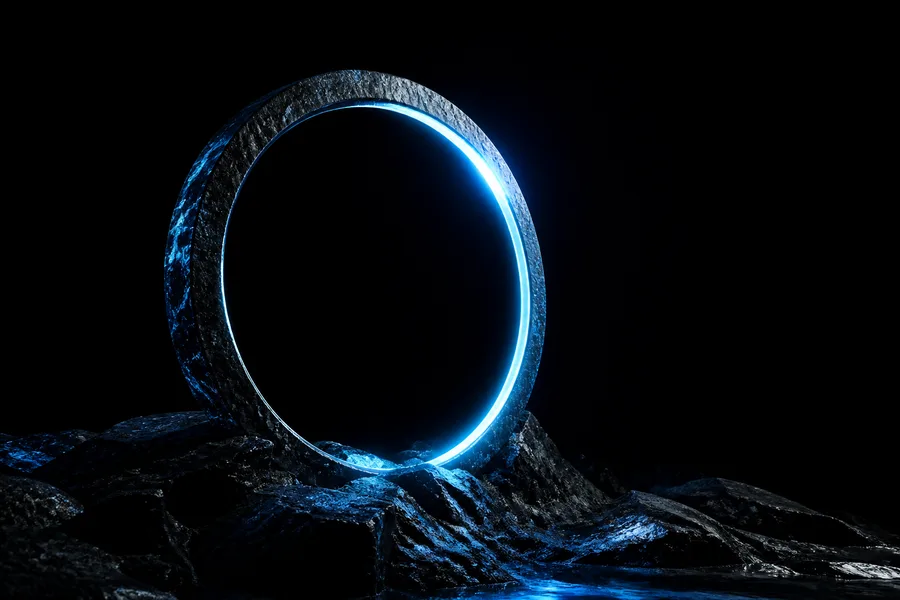 Minimal Dark Neon Ring Amoled Wallpaper  10 4K