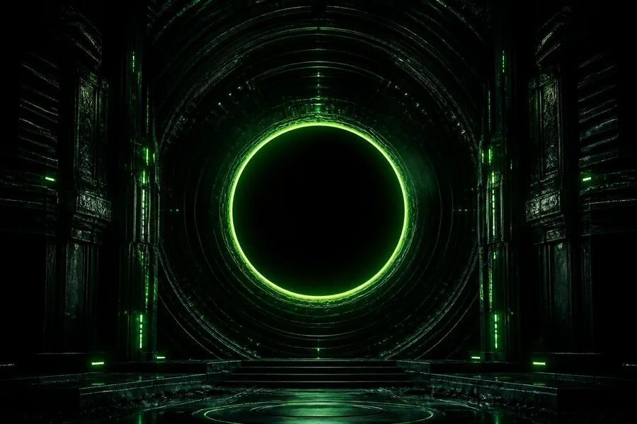 Minimal Dark Neon Ring Amoled Wallpaper  2 4K