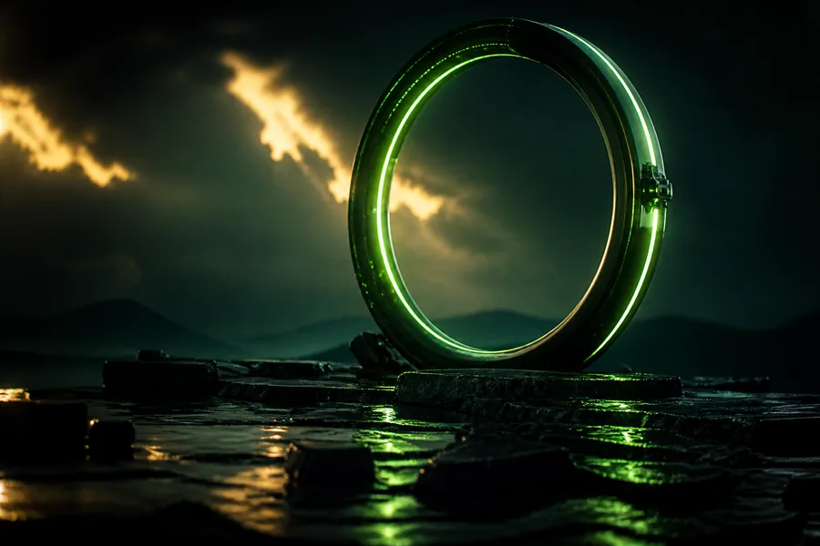 Minimal Dark Neon Ring Amoled Wallpaper 2 4K 2